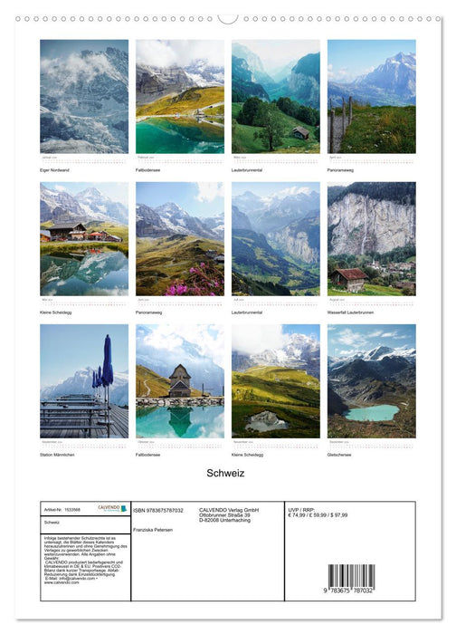 Switzerland (CALVENDO Premium Wall Calendar 2024) 