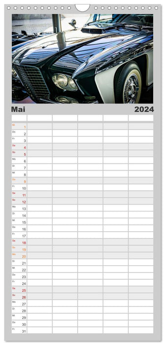Voitures classiques : amoureux des détails (Agenda familial CALVENDO 2024) 