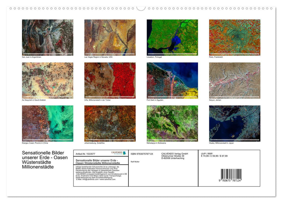 Sensational images of our earth - oases, desert cities, megacities (CALVENDO Premium Wall Calendar 2024) 