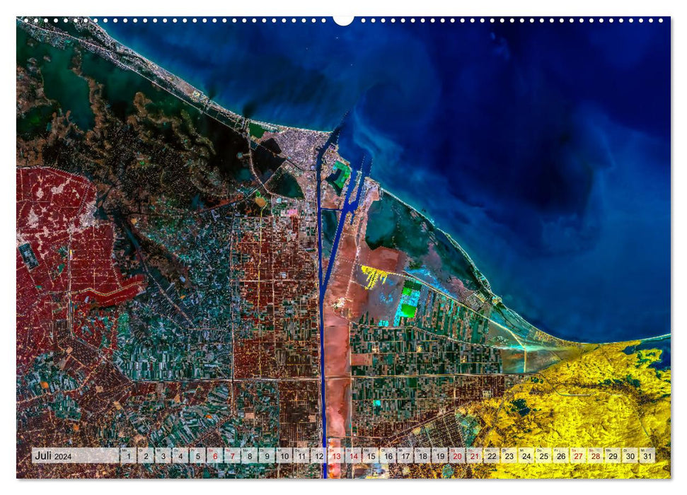 Sensational images of our earth - oases, desert cities, megacities (CALVENDO Premium Wall Calendar 2024) 