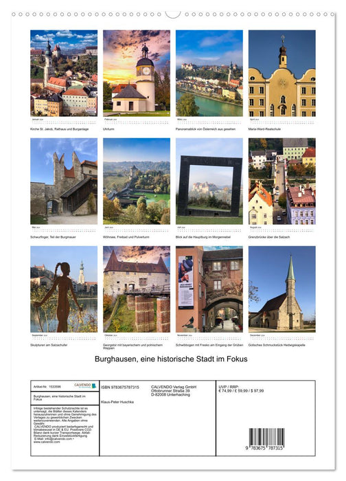 Burghausen, a historic city in focus (CALVENDO Premium Wall Calendar 2024) 