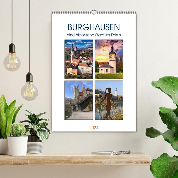 Burghausen, eine historische Stadt im Fokus (CALVENDO Wandkalender 2024)