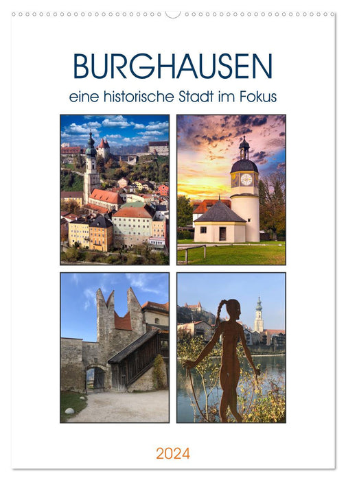 Burghausen, eine historische Stadt im Fokus (CALVENDO Wandkalender 2024)
