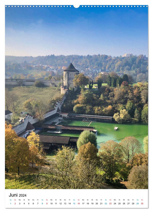 Burghausen, eine historische Stadt im Fokus (CALVENDO Wandkalender 2024)