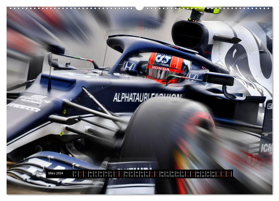 Vollgas in der Formel 1 (CALVENDO Wandkalender 2024)