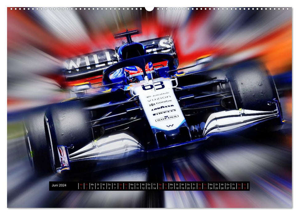 Full throttle in Formula 1 (CALVENDO wall calendar 2024) 