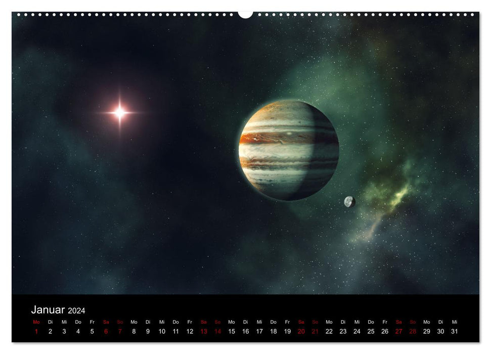Intergalactic journey to distant worlds (CALVENDO Premium Wall Calendar 2024) 