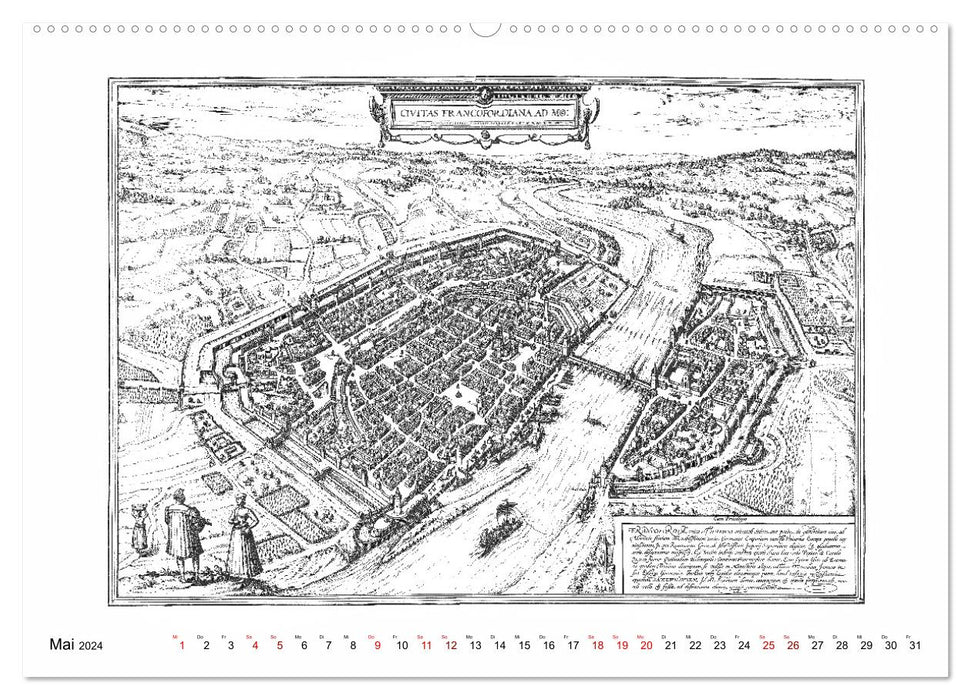 Ville de foire Francfort-sur-le-Main (Calendrier mural CALVENDO Premium 2024) 