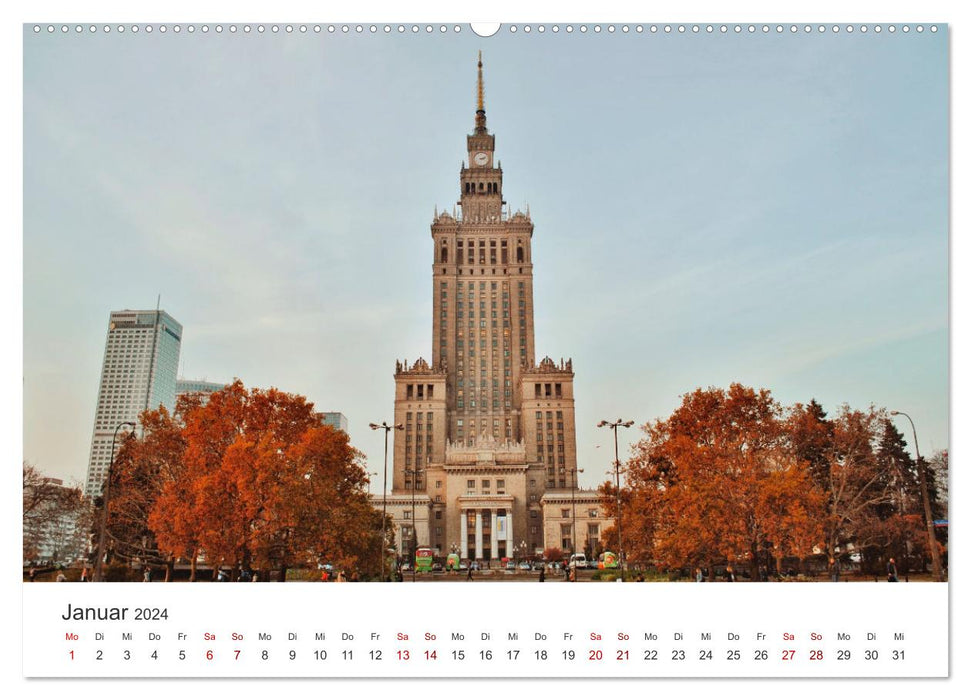 Warsaw - The enchanting capital of Poland. (CALVENDO Premium Wall Calendar 2024) 