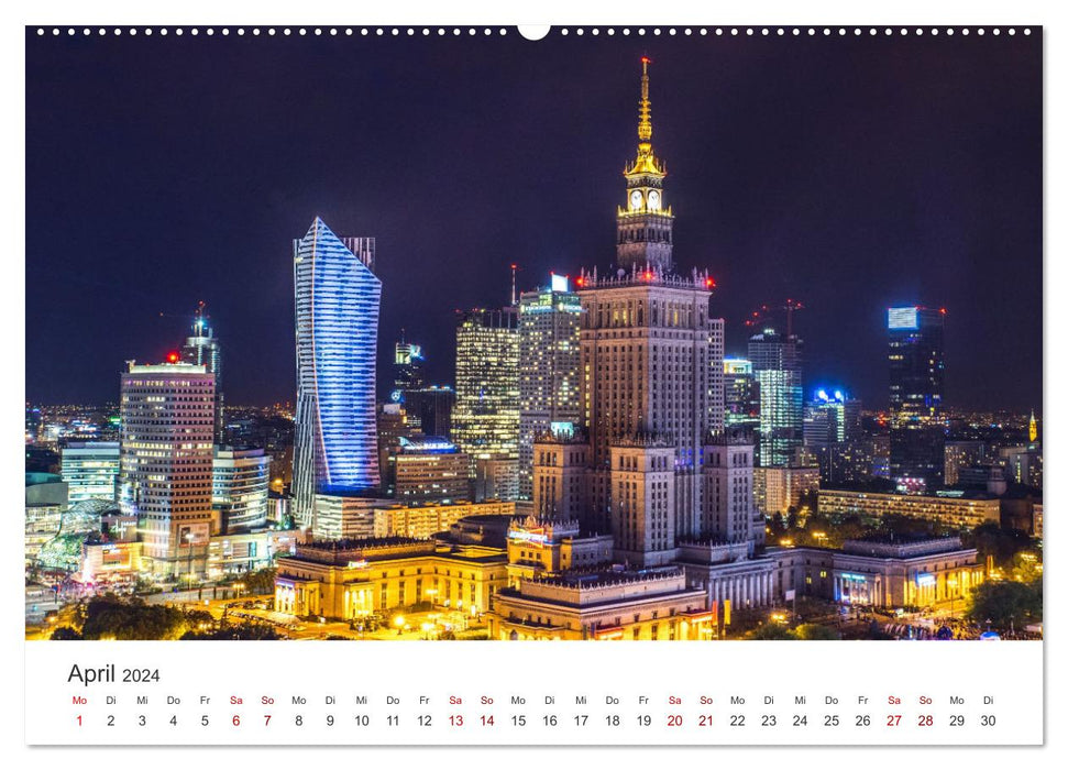 Warsaw - The enchanting capital of Poland. (CALVENDO Premium Wall Calendar 2024) 