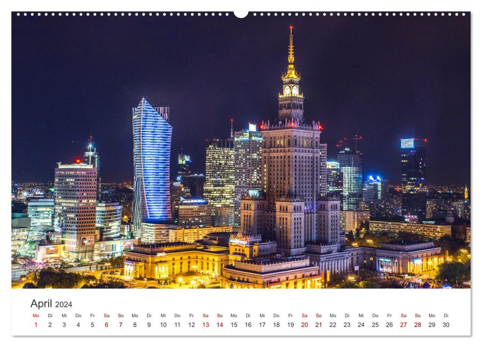 Varsovie - La charmante capitale de la Pologne. (Calendrier mural CALVENDO Premium 2024) 