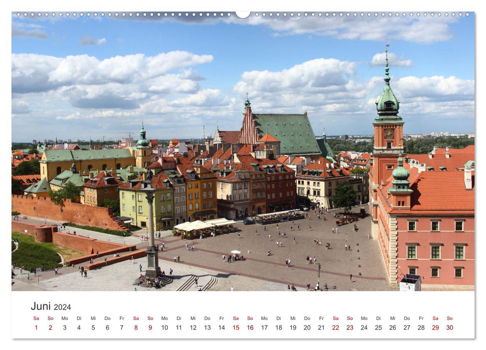Varsovie - La charmante capitale de la Pologne. (Calendrier mural CALVENDO Premium 2024) 