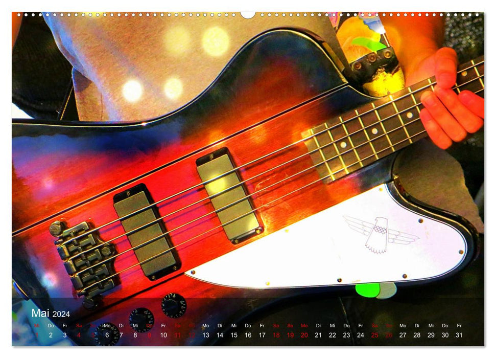 Bass guitars in focus (CALVENDO Premium wall calendar 2024) 