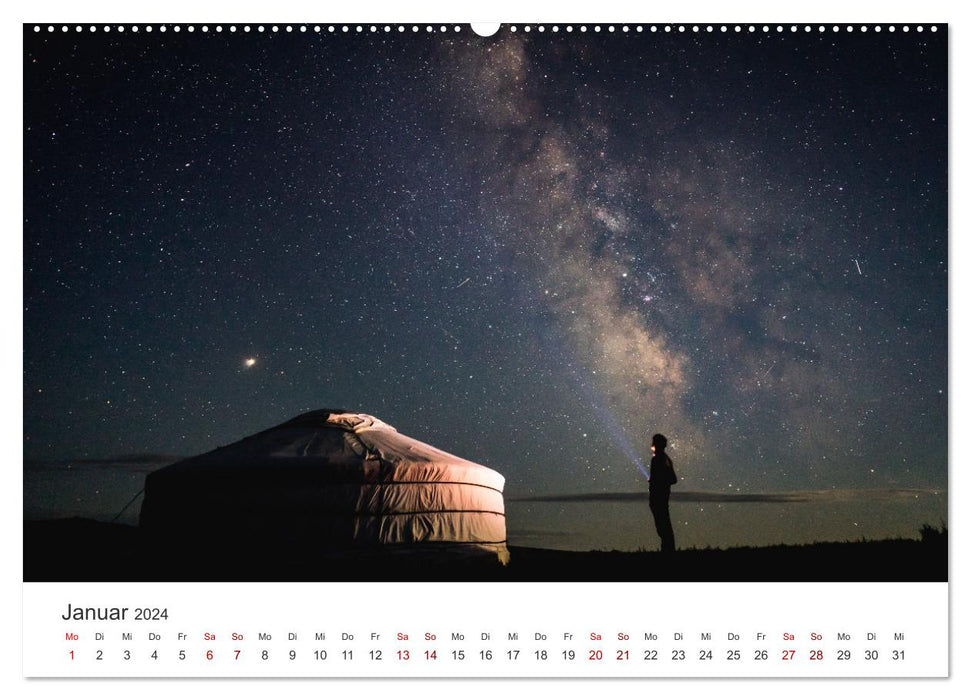 Mongolia - Nature to the Horizon (CALVENDO Premium Wall Calendar 2024) 