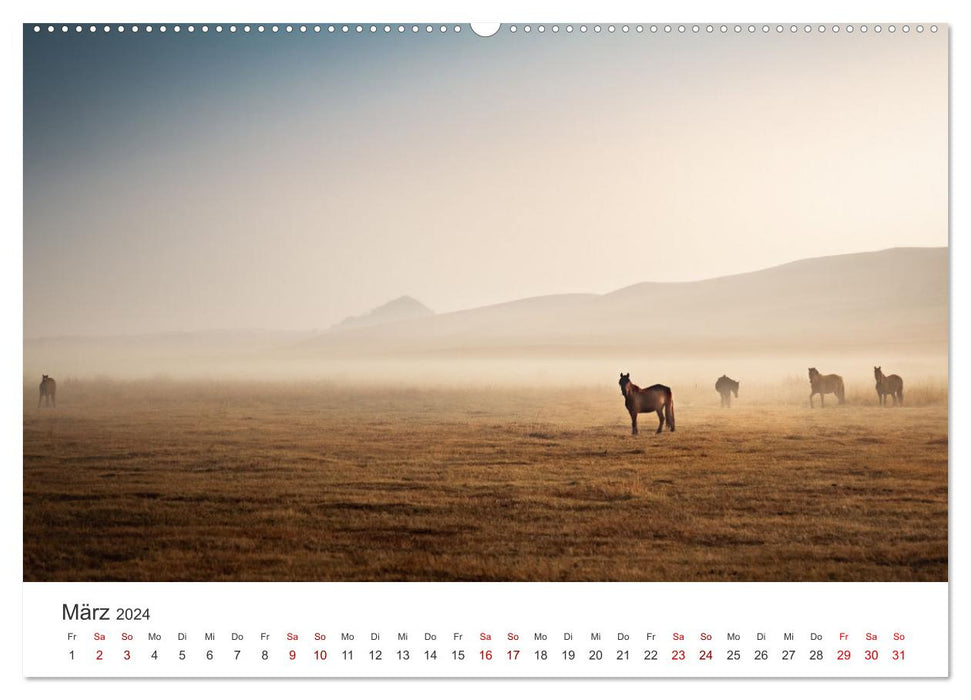 Mongolie – La nature jusqu'à l'horizon (Calvendo Premium Wall Calendar 2024) 