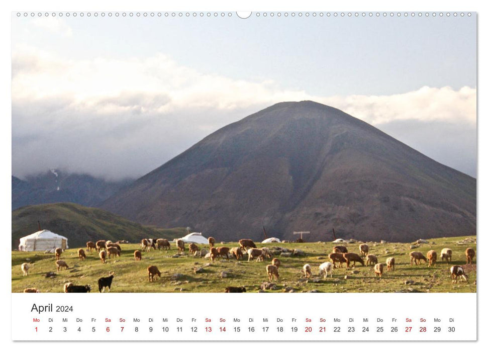 Mongolei - Natur bis zum Horizont (CALVENDO Premium Wandkalender 2024)