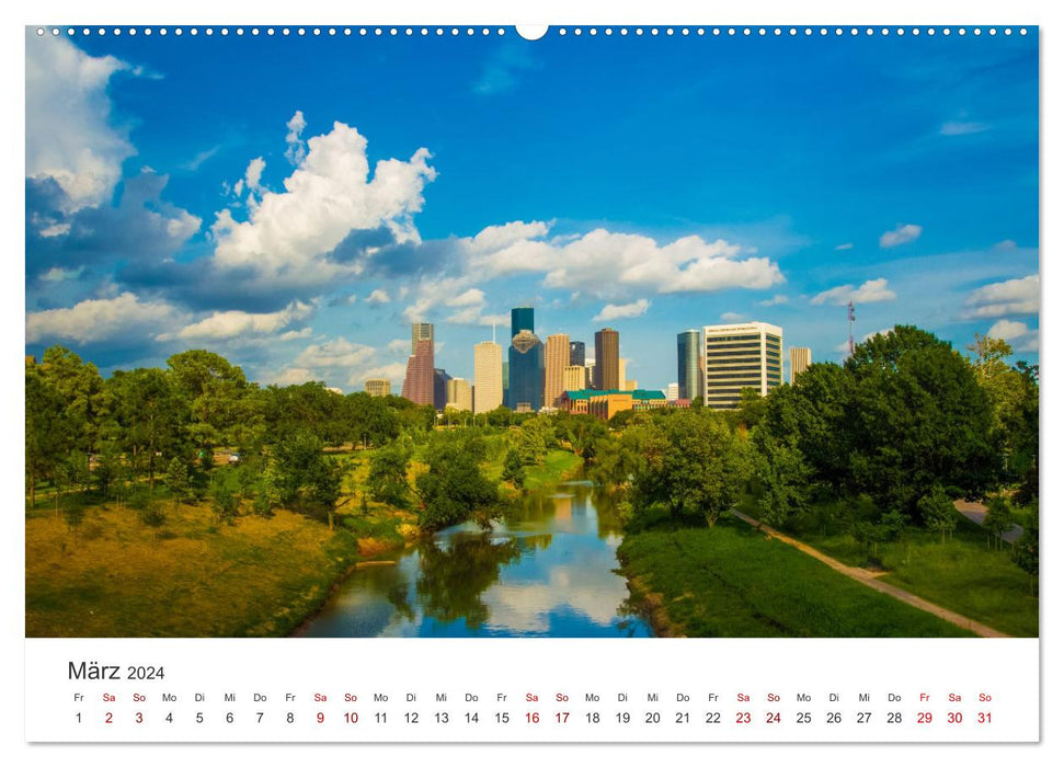 Houston - Space City (CALVENDO Premium Wall Calendar 2024) 