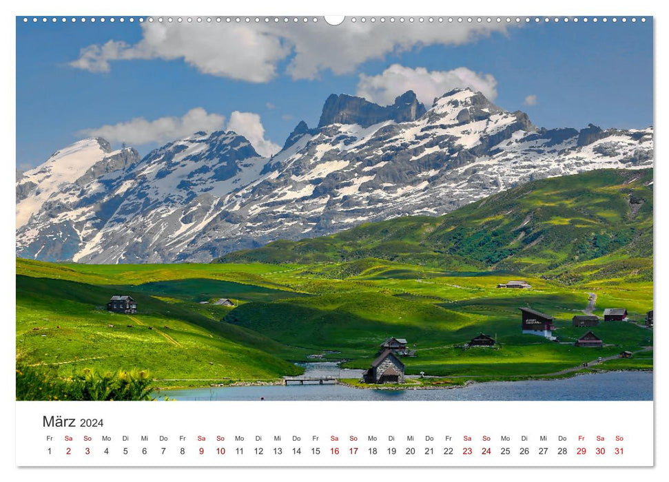 Alps - Highlight of an impressive mountain range (CALVENDO Premium Wall Calendar 2024) 