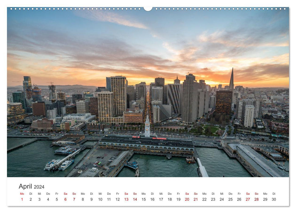 San Francisco - Home of the Golden Gate Bridge. (CALVENDO Premium Wall Calendar 2024) 