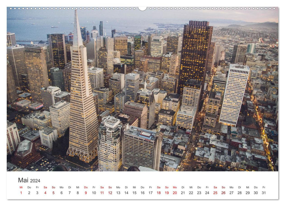 San Francisco – Siège du Golden Gate Bridge. (Calendrier mural CALVENDO Premium 2024) 