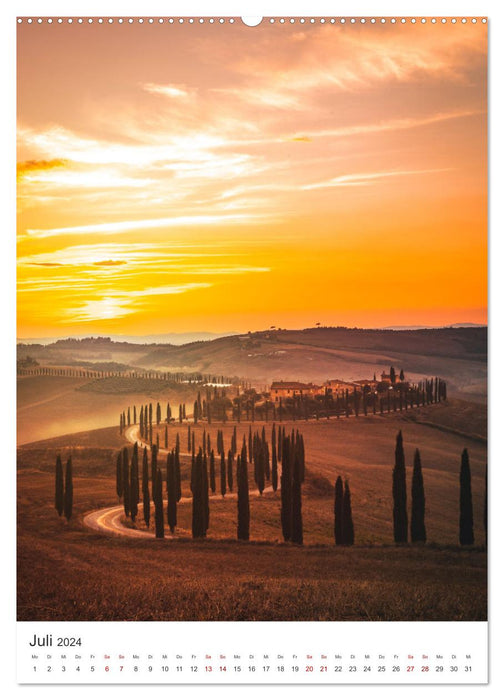 Tuscany - sun, wine and culture (CALVENDO Premium Wall Calendar 2024) 