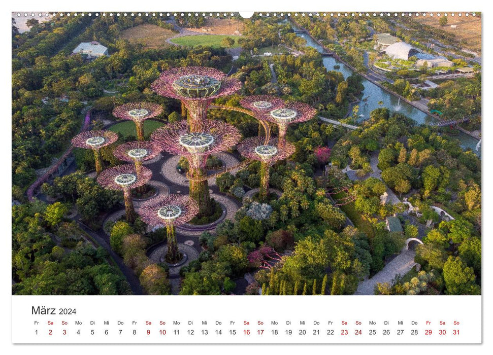 Singapore - Modern cities and untouched nature. (CALVENDO Premium Wall Calendar 2024) 