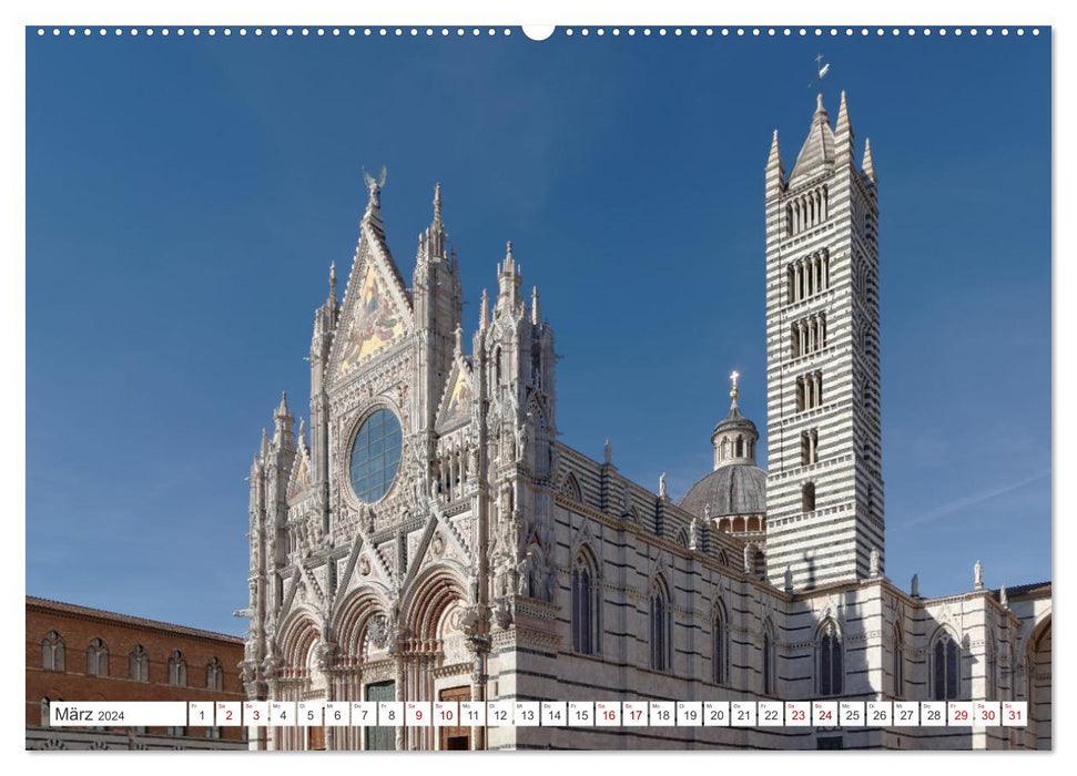 Siena - World Heritage in Tuscany (CALVENDO Premium Wall Calendar 2024) 