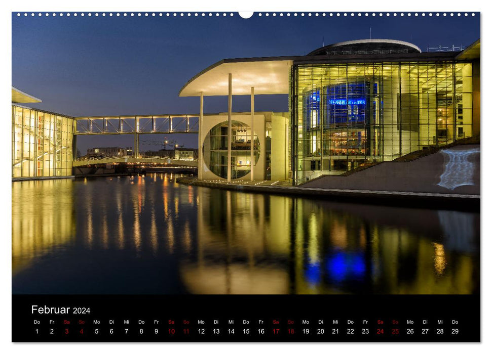 A journey through Berlin at night (CALVENDO wall calendar 2024) 