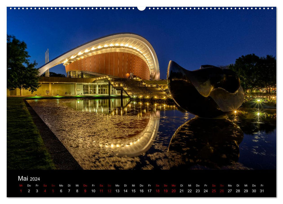 Eine Reise durch Berlin bei Nacht (CALVENDO Wandkalender 2024)