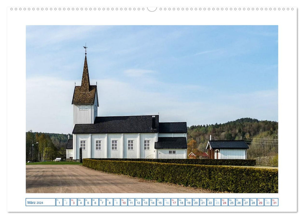 Churches in Norway (CALVENDO wall calendar 2024) 