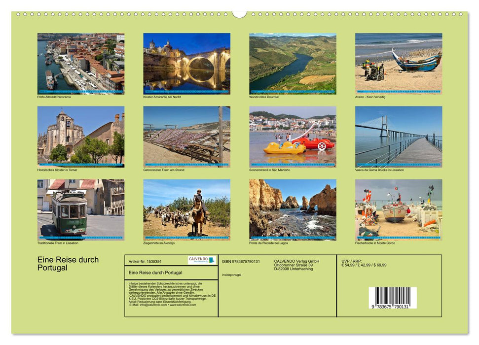 Eine Reise durch Portugal (CALVENDO Wandkalender 2024)