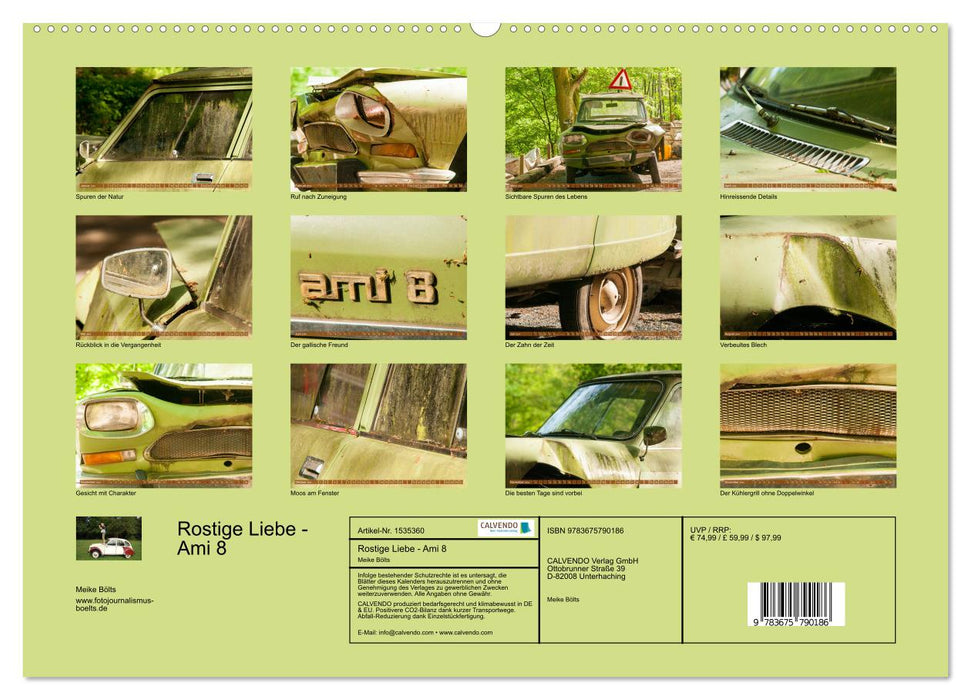 Rostige Liebe - Ami 8 (CALVENDO Premium Wandkalender 2024)