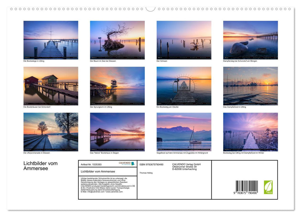 Photographs of Ammersee (CALVENDO Premium Wall Calendar 2024) 