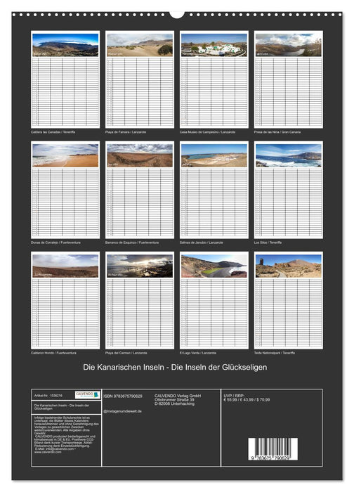 The Canary Islands – The Islands of the Blissful (CALVENDO Wall Calendar 2024) 