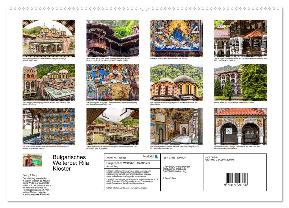 Rila Kloster – Weltkulturerbe in Bulgarien (CALVENDO Premium Wandkalender 2024)