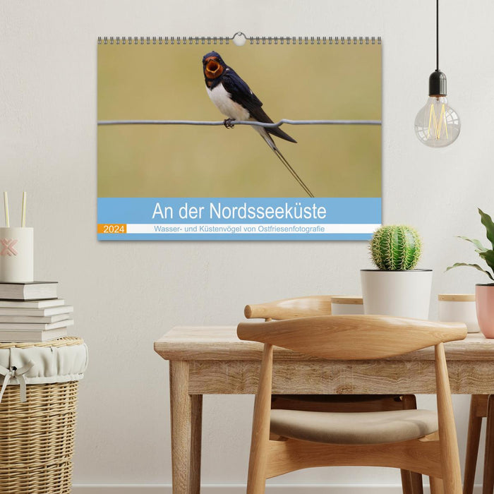 On the North Sea coast - water and coastal birds photographed by Ostfriesenfotografie (CALVENDO wall calendar 2024) 