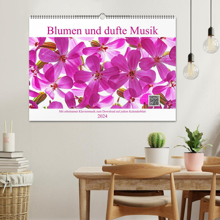 Flowers and fragrant music (CALVENDO wall calendar 2024) 