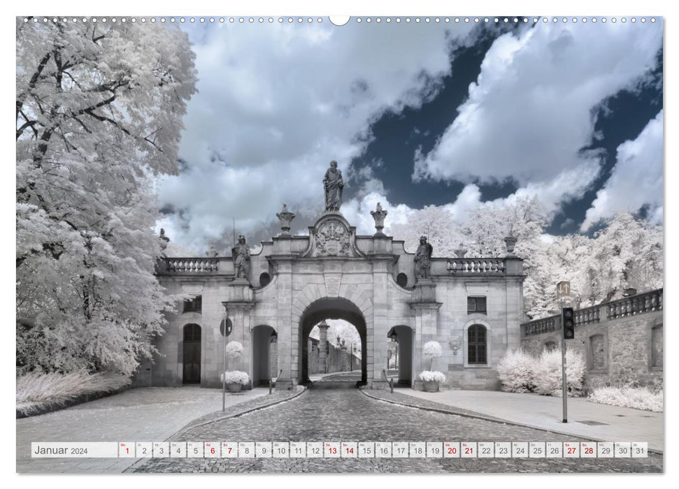 Fulda - infrared photographs by Kurt Lochte (CALVENDO wall calendar 2024) 