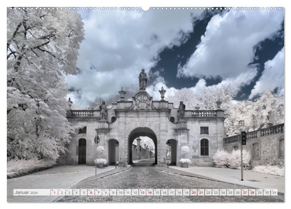 Fulda - Infrarotfotografien von Kurt Lochte (CALVENDO Wandkalender 2024)