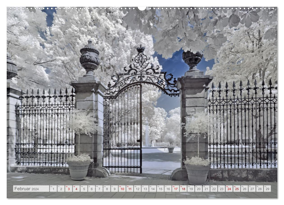 Fulda - infrared photographs by Kurt Lochte (CALVENDO wall calendar 2024) 