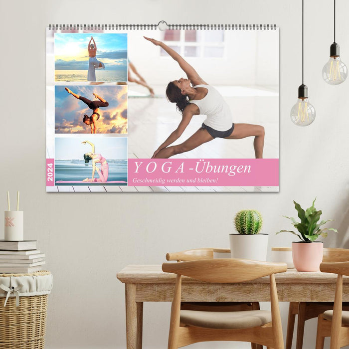 Yoga-Übungen. Geschmeidig werden und bleiben! (CALVENDO Wandkalender 2024)