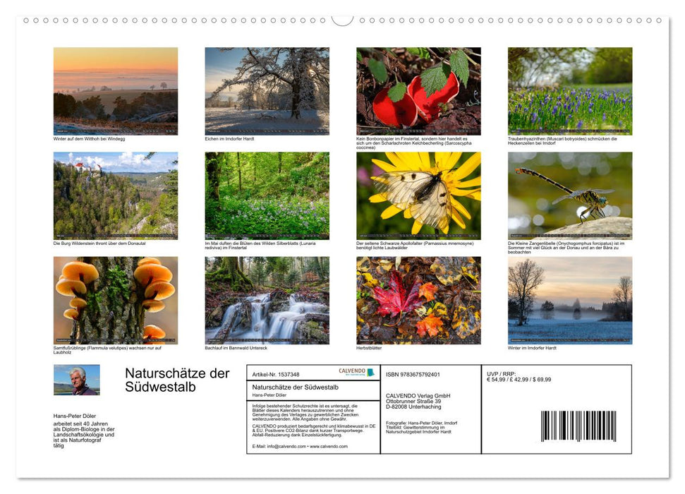 Naturschätze der Südwestalb (CALVENDO Wandkalender 2024)
