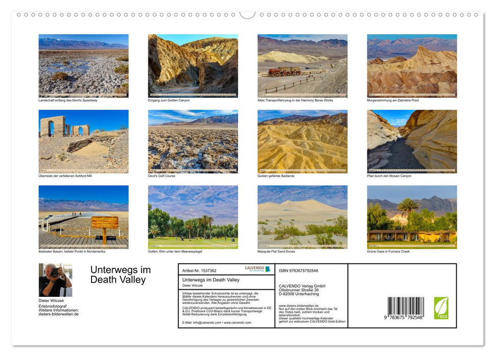 Unterwegs im Death Valley (CALVENDO Premium Wandkalender 2024)
