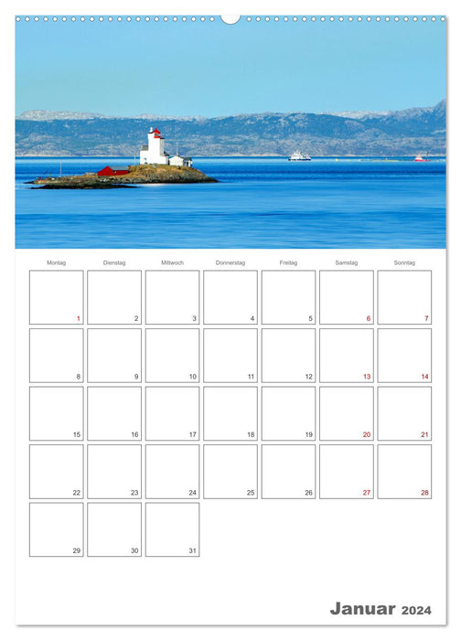 Die Küste Norwegens - Terminplaner (CALVENDO Wandkalender 2024)