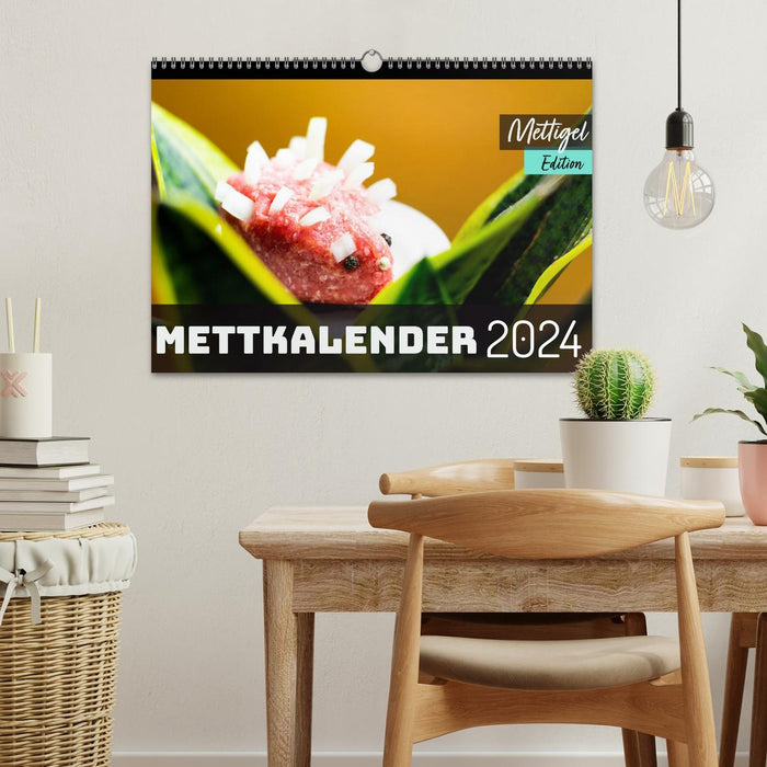 Mettkalender - Mettigel Edition (CALVENDO Wandkalender 2024)