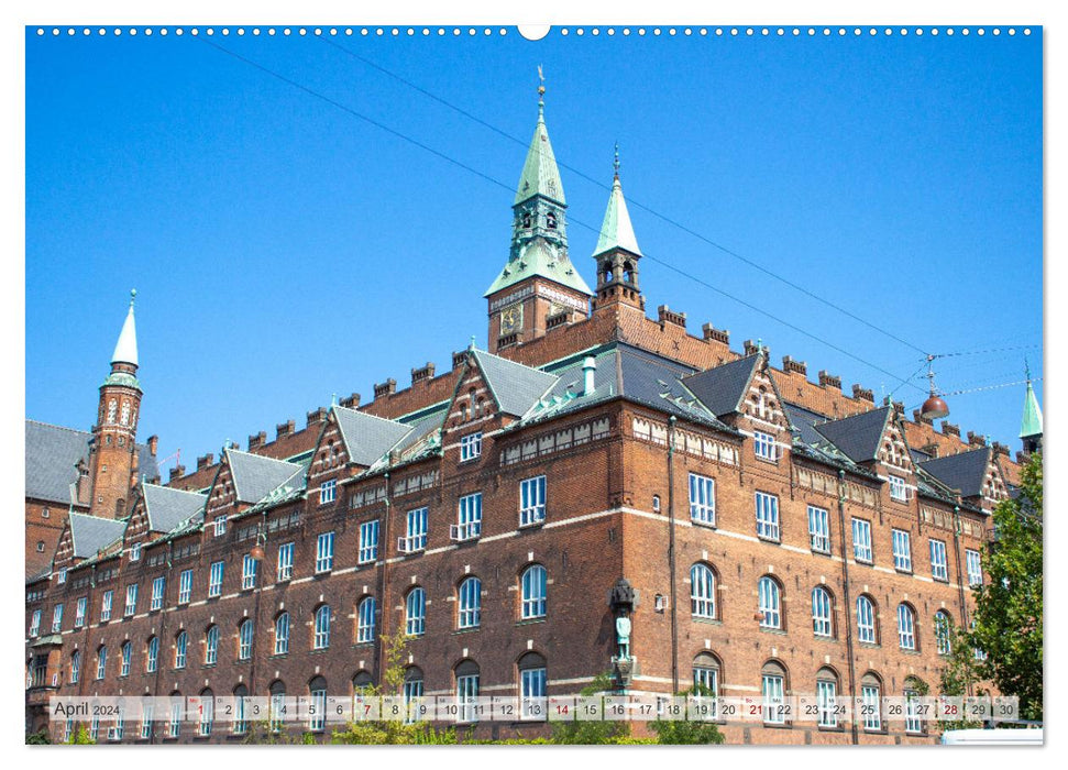 Denmark - Historic Copenhagen (CALVENDO Premium Wall Calendar 2024) 