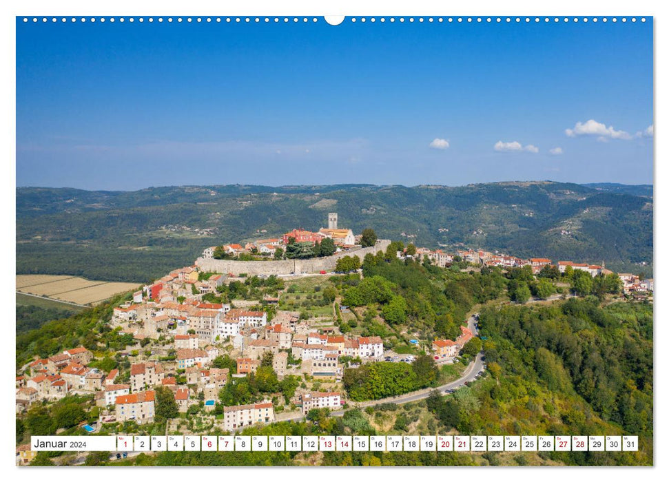 Istrien - Historische Städte und traumhafte Landschaften (CALVENDO Premium Wandkalender 2024)