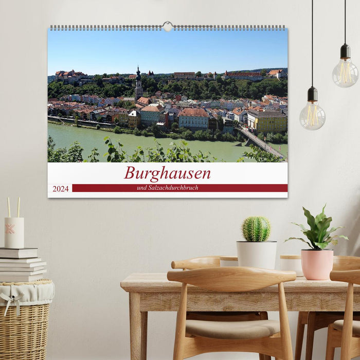 Percée de Burghausen et Salzach (calendrier mural CALVENDO 2024) 