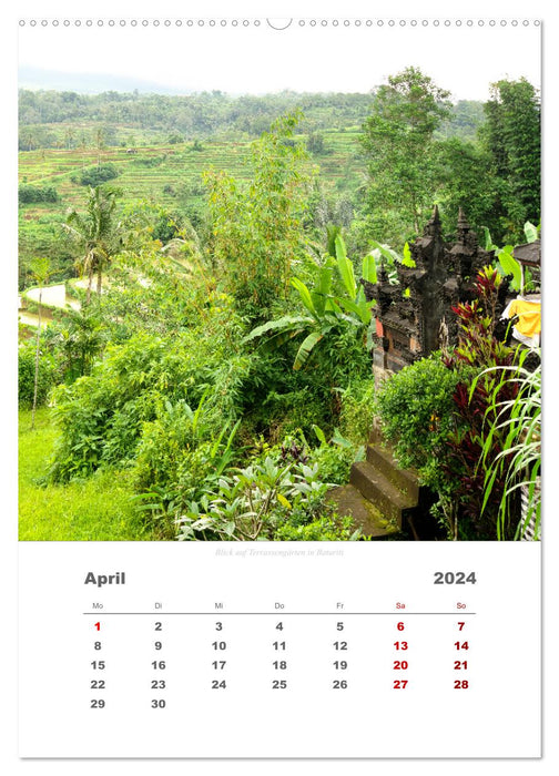 Impressions de voyage à travers Bali (calendrier mural CALVENDO 2024) 