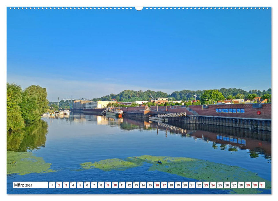 Boizenburg sur l'Elbe - ville carrelée dans le triangle frontalier (calendrier mural CALVENDO 2024) 